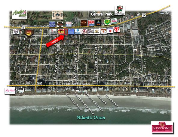 Scoggins Tract-.40 Acres-Land For Lease-Myrtle Beach, SC. : 1523 Highway 17 S, North Myrtle Beach, SC 29582